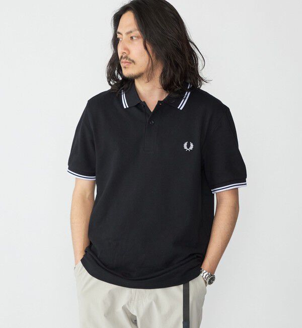 SHIPS「FRED PERRY: M3600 TWIN TIPPED FRED PERRY ポロシャツ」|ポロシャツ|ブラック