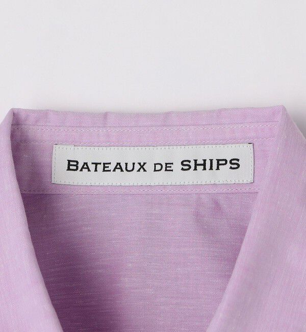 SHIPS「BATEAUX DE SHIPS: レギュラーカラー ソリッド 8分袖 シャツ」|シャツ・ブラウス|