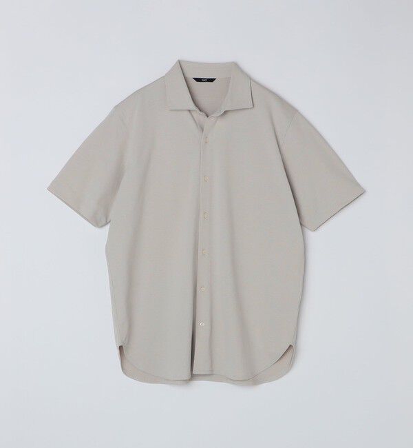 SHIPS「SHIPS:〈遮熱/接触冷感/吸水速乾/紫外線カット〉セミワイド カノコ ショートスリーブ シャツ」|シャツ・ブラウス|ライトグレー