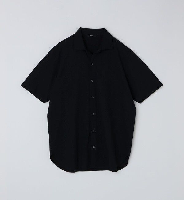 SHIPS「SHIPS:〈遮熱/接触冷感/吸水速乾/紫外線カット〉セミワイド カノコ ショートスリーブ シャツ」|シャツ・ブラウス|ネイビー