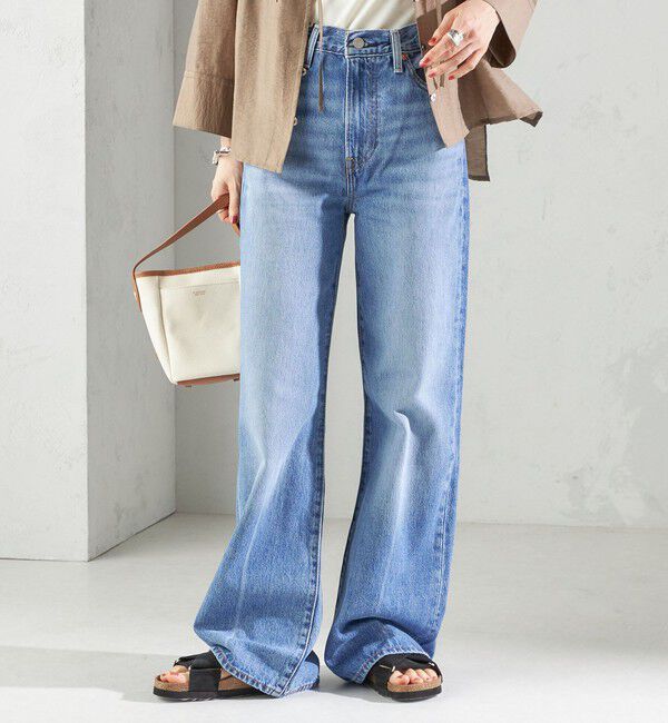 SHIPS for women「Levi&rsquo;s:RIBCAGE WIDE LEG」|デニム|
