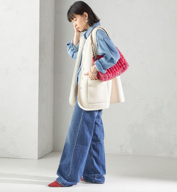 SHIPS for women「Levi&rsquo;s:RIBCAGE WIDE LEG」|デニム|