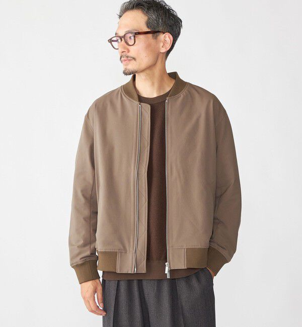 SHIPS「SHIPS: SOLOTEX(R) ストレッチ ミリタリー ブルゾン」|ブルゾン・スタジャン|キャメル
