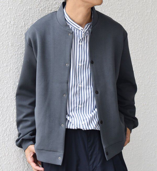 SHIPS any「SHIPS any: クリア ダンボール スナップ ボタン カーディガン (セットアップ対応)◇」|カーディガン|