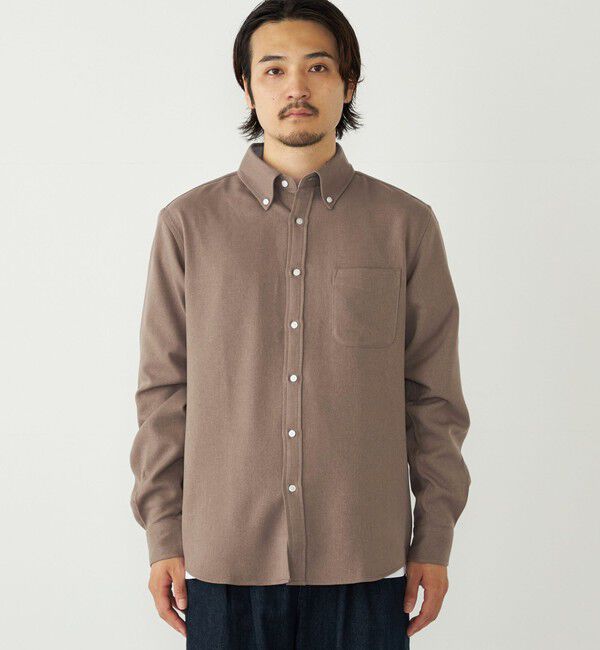 SHIPS Colors 「SHIPS Colors:ストレッチ ウールライク シャツ」|シャツ・ブラウス|