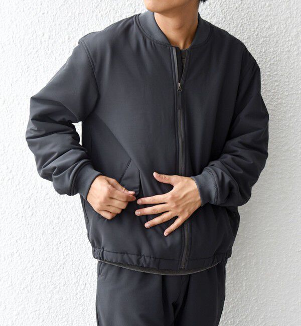 SHIPS any「SHIPS any:〈洗濯機可能〉ストレッチ 裏起毛 ウォーム アーバン ブルゾン (セットアップ対応)◇」|ブルゾン・スタジャン|ダークグレー