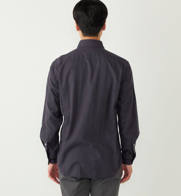 SHIPS Colors 「SHIPS Colors:コットン フランネル 小紋柄 プリント ワイドカラー シャツ」|シャツ・ブラウス|