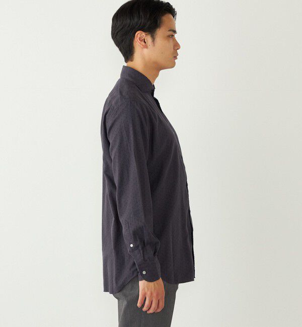 SHIPS Colors 「SHIPS Colors:コットン フランネル 小紋柄 プリント ワイドカラー シャツ」|シャツ・ブラウス|