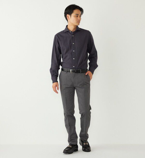 SHIPS Colors 「SHIPS Colors:コットン フランネル 小紋柄 プリント ワイドカラー シャツ」|シャツ・ブラウス|