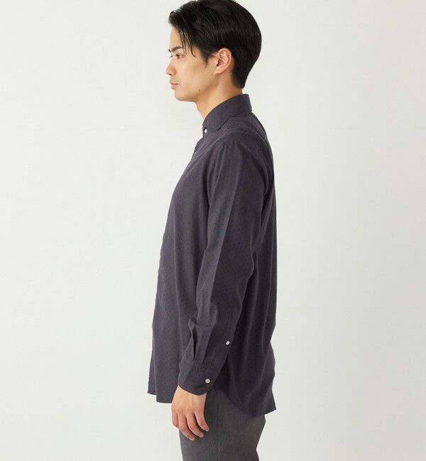 SHIPS Colors 「SHIPS Colors:コットン フランネル 小紋柄 プリント ワイドカラー シャツ」|シャツ・ブラウス|