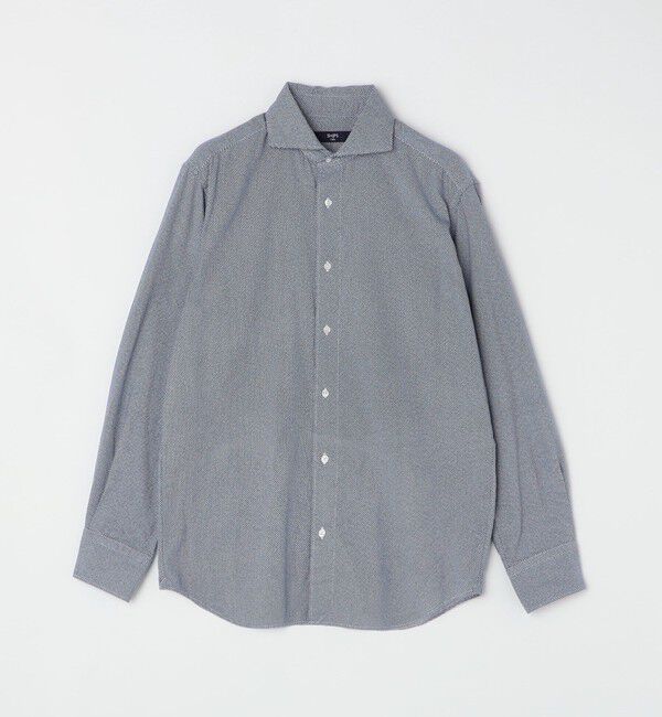 SHIPS Colors 「SHIPS Colors:コットン フランネル 小紋柄 プリント ワイドカラー シャツ」|シャツ・ブラウス|
