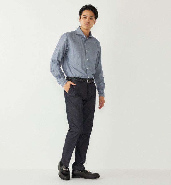 SHIPS Colors 「SHIPS Colors:コットン フランネル 小紋柄 プリント ワイドカラー シャツ」|シャツ・ブラウス|