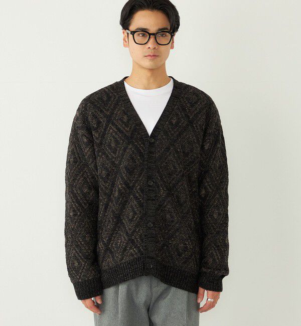 SHIPS Colors 「SHIPS Colors:〈手洗い可能〉ジャカード モール カーディガン」|カーディガン|