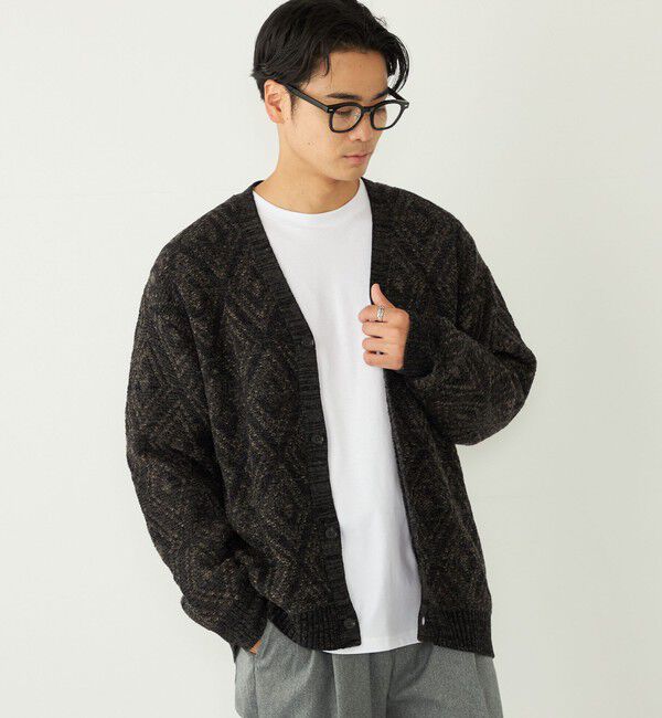 SHIPS Colors 「SHIPS Colors:〈手洗い可能〉ジャカード モール カーディガン」|カーディガン|