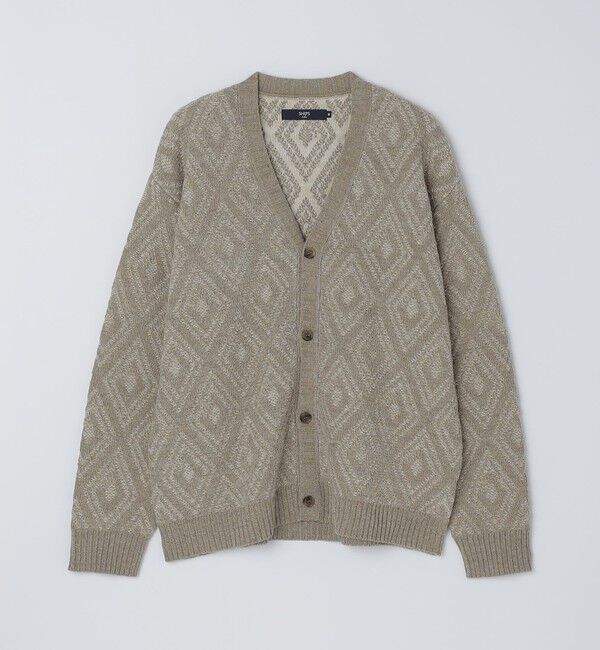 SHIPS Colors 「SHIPS Colors:〈手洗い可能〉ジャカード モール カーディガン」|カーディガン|ベージュ
