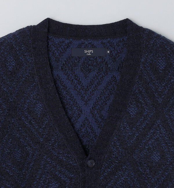 SHIPS Colors 「SHIPS Colors:〈手洗い可能〉ジャカード モール カーディガン」|カーディガン|