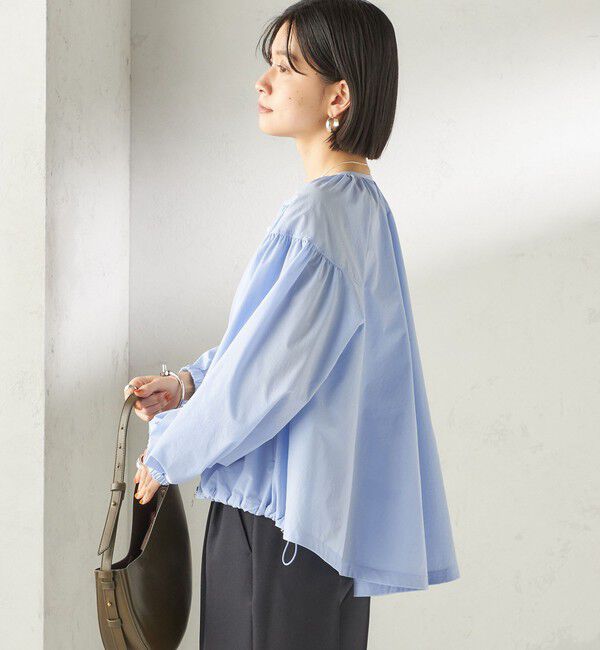 SHIPS for women「《予約》〈 接触冷感 / 撥水加工〉TEXBRID(R) タフタ ギャザー 羽織 ブルゾン」|ブルゾン・スタジャン|