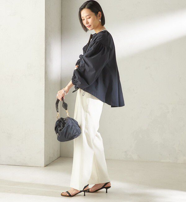 SHIPS for women「《予約》〈 接触冷感 / 撥水加工〉TEXBRID(R) タフタ ギャザー 羽織 ブルゾン」|ブルゾン・スタジャン|