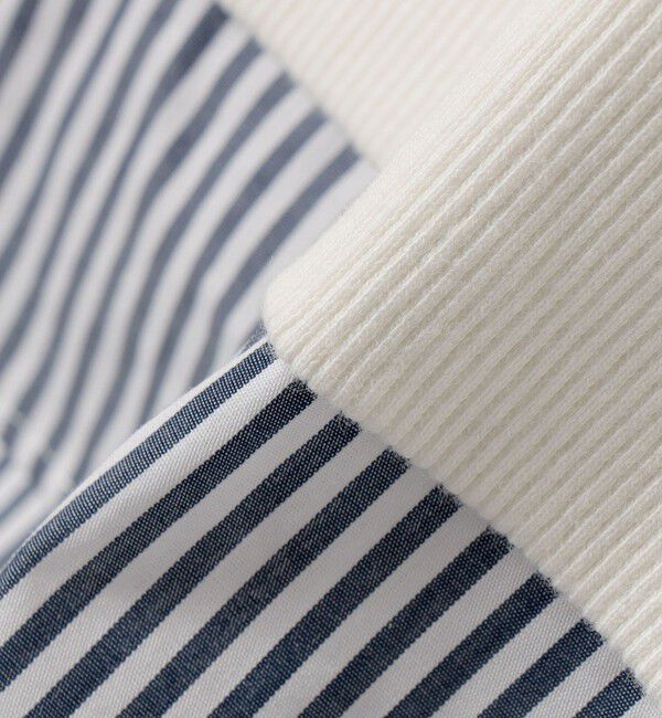 SHIPS for women「《一部追加予約》【WEB限定】〈手洗い可能〉ブラウス コンビ スウェット プルオーバー」|スウェット・ジャージ|