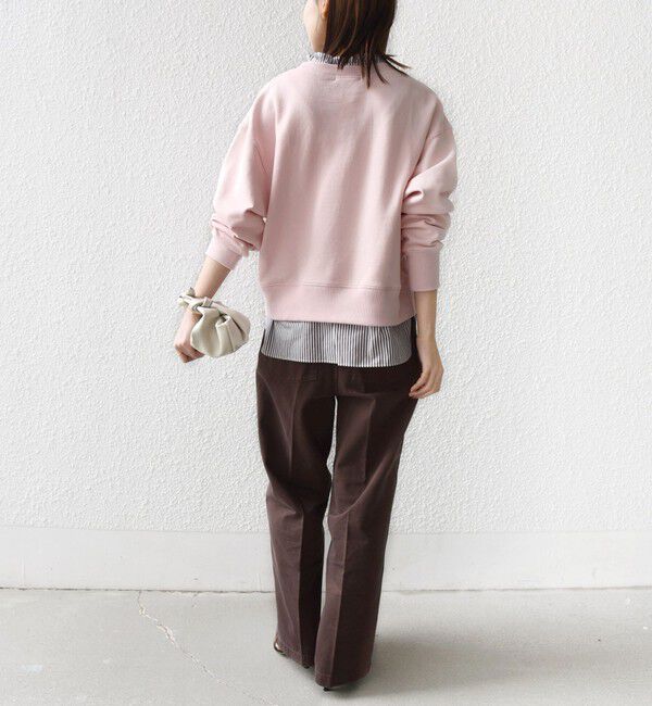 SHIPS for women「《一部追加予約》【WEB限定】〈手洗い可能〉ブラウス コンビ スウェット プルオーバー」|スウェット・ジャージ|