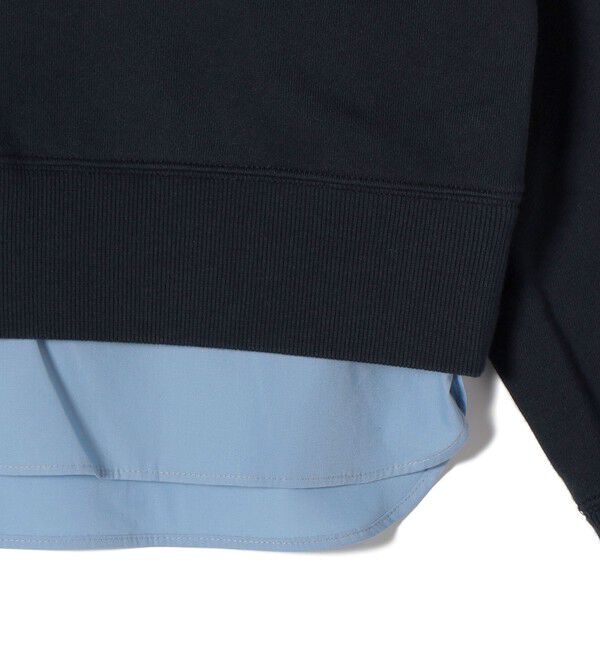 SHIPS for women「《一部追加予約》【WEB限定】〈手洗い可能〉ブラウス コンビ スウェット プルオーバー」|スウェット・ジャージ|