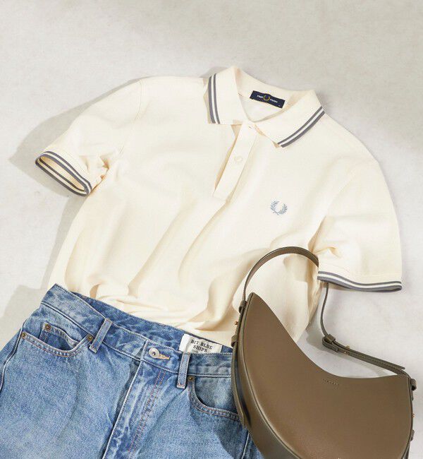 SHIPS for women「《予約》FRED PERRY:M3600 TWIN TIPPED POLO」|Tシャツ・カットソー|ナチュラル