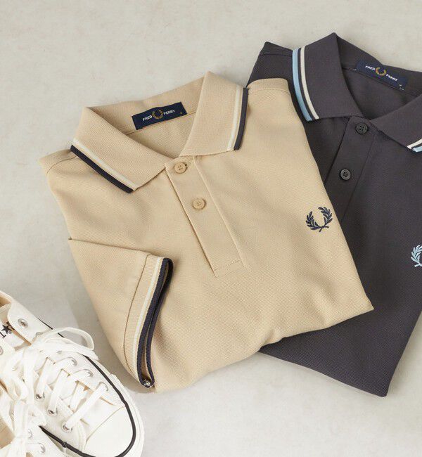 SHIPS for women「《予約》FRED PERRY:M3600 TWIN TIPPED POLO」|Tシャツ・カットソー|ベージュ
