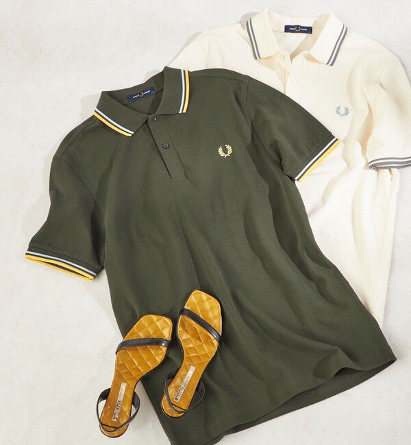 SHIPS for women「《予約》FRED PERRY:M3600 TWIN TIPPED POLO」|Tシャツ・カットソー|オリーブ