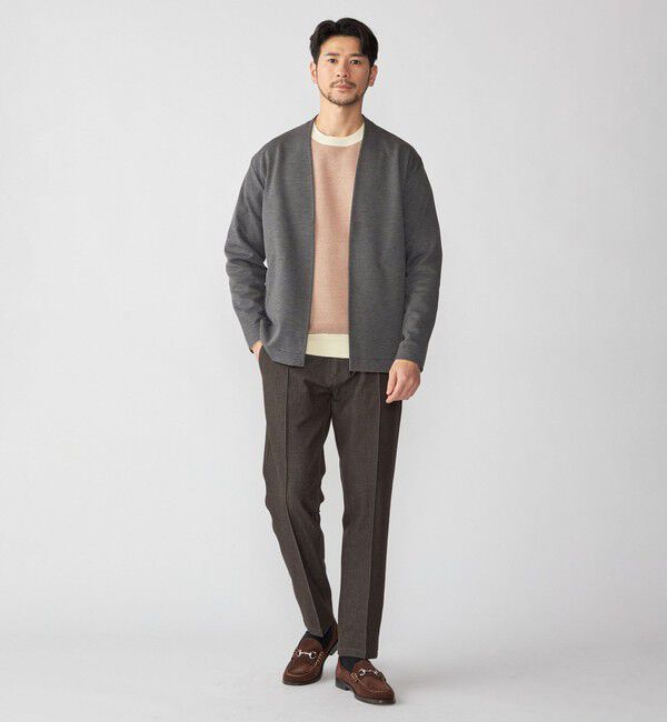 SHIPS「SHIPS: 〈セットアップ対応〉ジャカード ノーカラー カーディガン」|カーディガン|