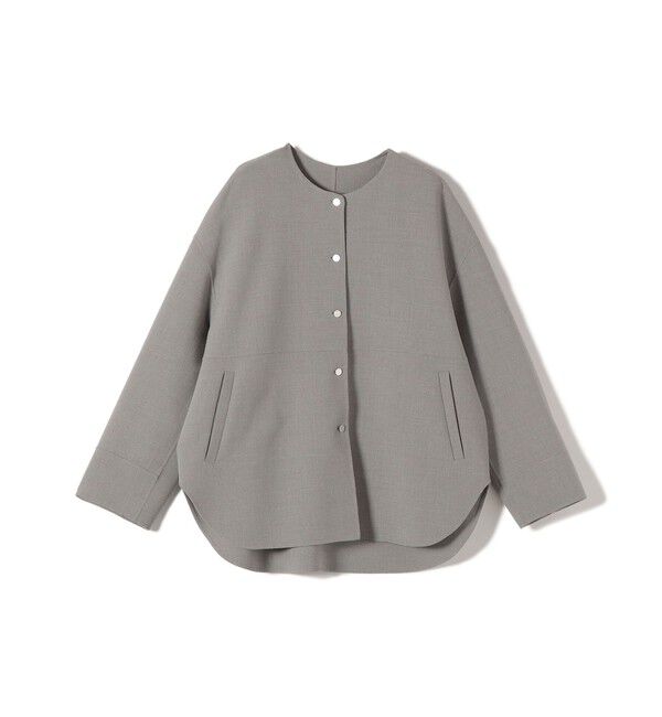 SHIPS for women「〈手洗い可能〉ストレッチ 二重織 リバー 仕立て ノーカラー コート」|その他|