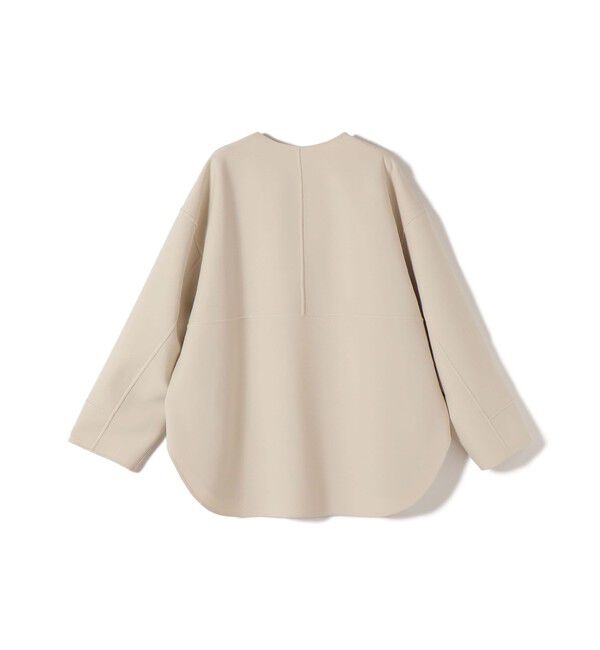 SHIPS for women「〈手洗い可能〉ストレッチ 二重織 リバー 仕立て ノーカラー コート」|その他|