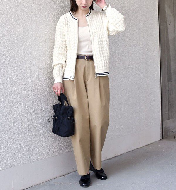 SHIPS Colors 「《予約》SHIPS Colors:〈手洗い可能〉柄編み ジップ カーディガン◆」|カーディガン|