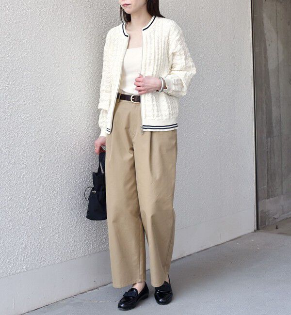 SHIPS Colors 「《予約》SHIPS Colors:〈手洗い可能〉柄編み ジップ カーディガン◆」|カーディガン|