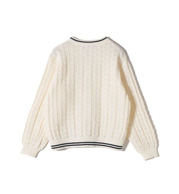 SHIPS Colors 「《予約》SHIPS Colors:〈手洗い可能〉柄編み ジップ カーディガン◆」|カーディガン|