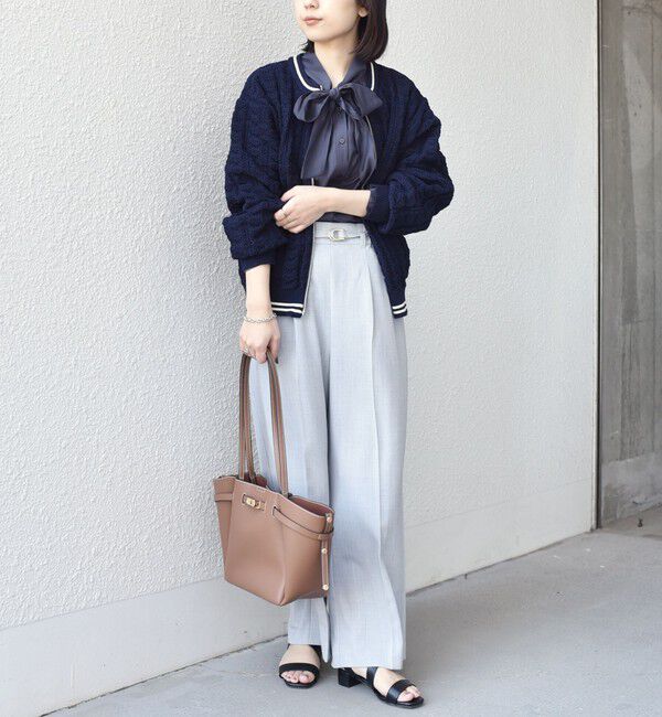 SHIPS Colors 「《予約》SHIPS Colors:〈手洗い可能〉柄編み ジップ カーディガン◆」|カーディガン|