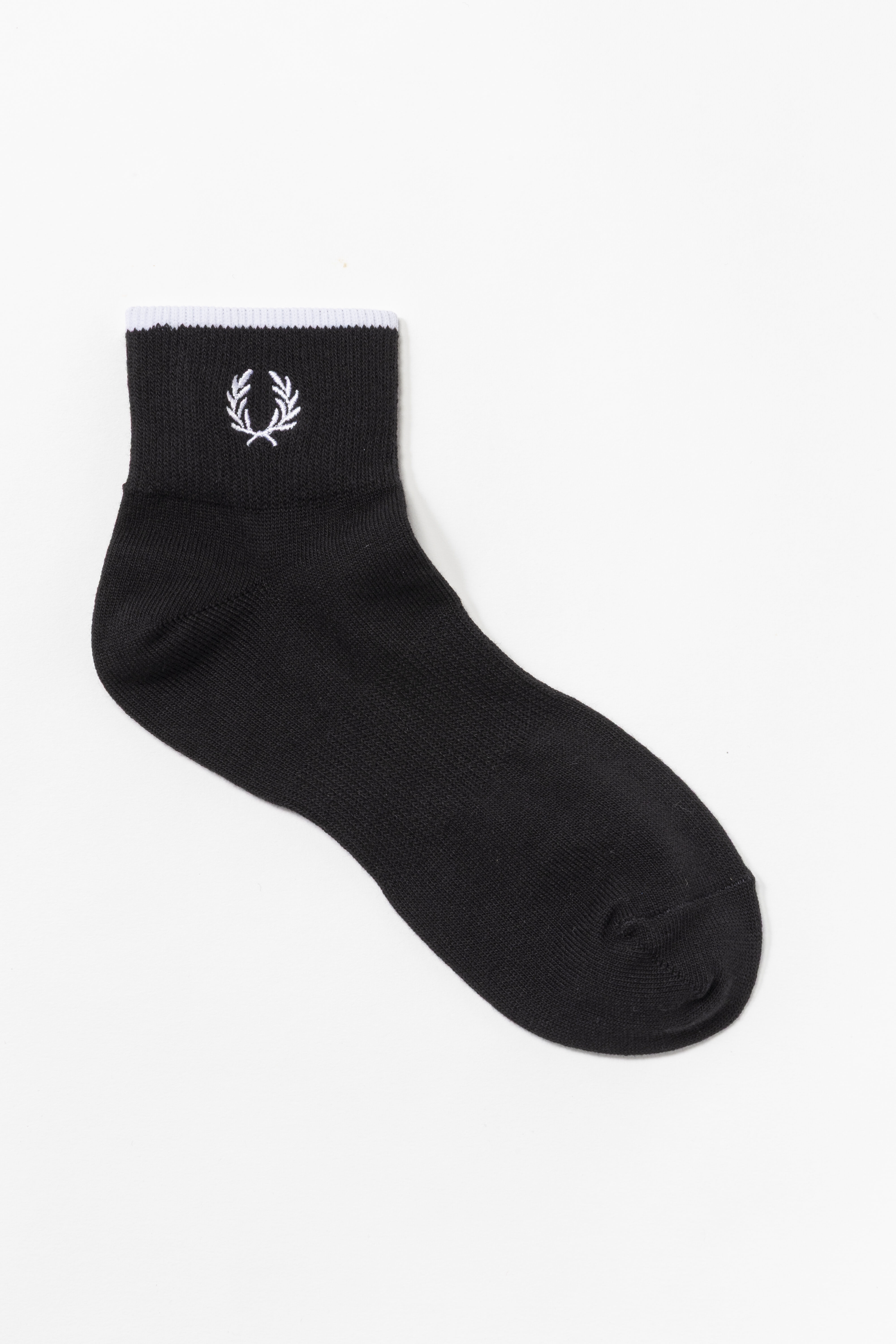 FRED PERRY 「Single Tipped Short Socks」|ソックス|BLACK / SNOW WHITE