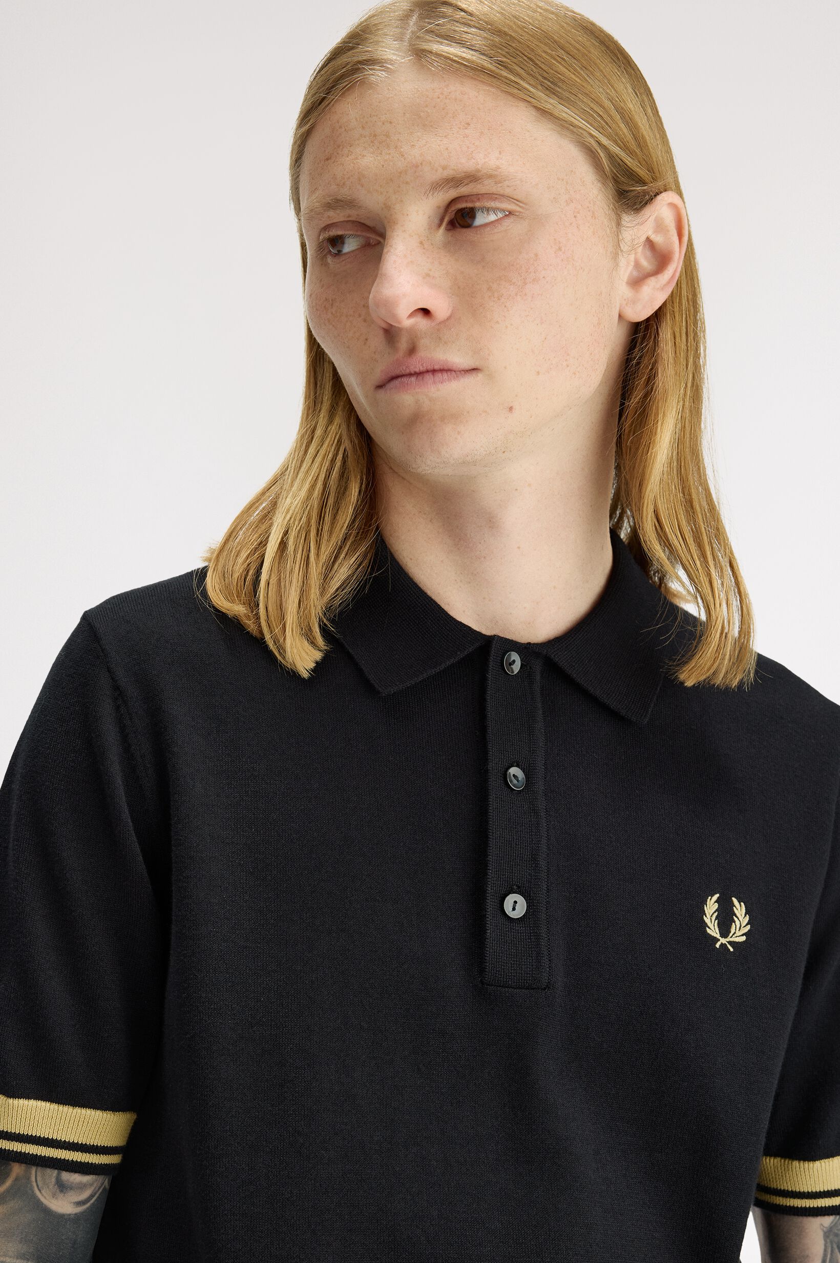 FRED PERRY 「Contrast Cuff Knitted Shirt」|ポロシャツ|