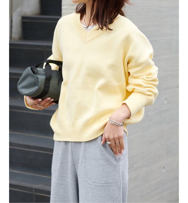 OUTDOOR PRODUCTS Usual Things「≪予約≫スウェットライクVネックニットプルオーバー」|ニット・セーター|