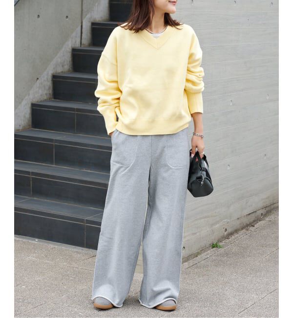 OUTDOOR PRODUCTS Usual Things「≪予約≫スウェットライクVネックニットプルオーバー」|ニット・セーター|