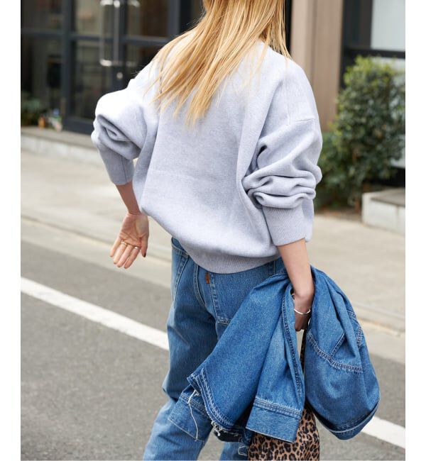 OUTDOOR PRODUCTS Usual Things「≪予約≫スウェットライクVネックニットプルオーバー」|ニット・セーター|