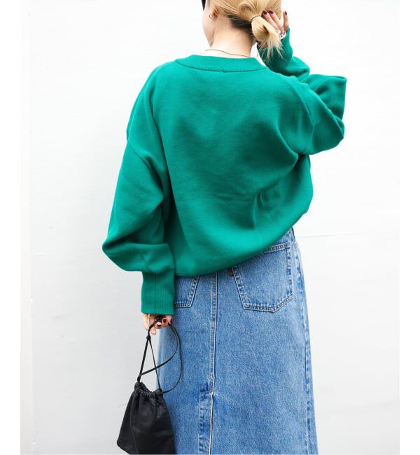 OUTDOOR PRODUCTS Usual Things「≪予約≫スウェットライクVネックニットプルオーバー」|ニット・セーター|