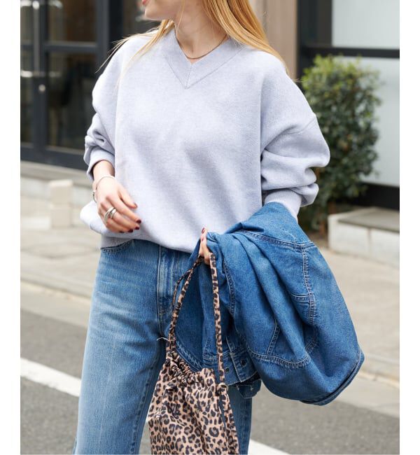 OUTDOOR PRODUCTS Usual Things「≪予約≫スウェットライクVネックニットプルオーバー」|ニット・セーター|