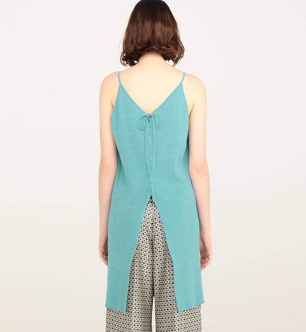 Ballsey「リネンコットンリブ バックレースアップキャミソールプルオーバー」|ニット・セーター|