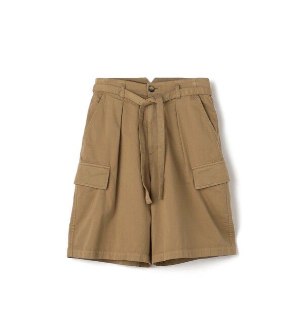 MACPHEE「ソフトコットンサテン タックハーフパンツ」|その他|47 ブラウン