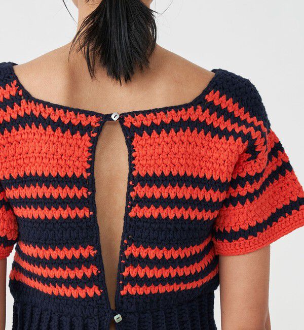 MACPHEE「コットンクロシェ 2-wayプルオーバー」|ニット・セーター|