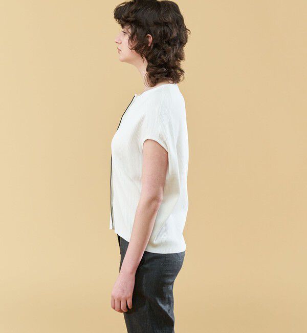 DES PRES「コットンアセテート クルーネックカーディガン」|カーディガン|