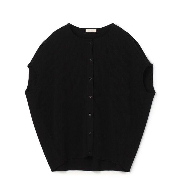 DES PRES「コットンアセテート クルーネックカーディガン」|カーディガン|19 ブラック