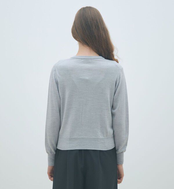 MACPHEE「ウールビジュー クルーネックカーディガン」|カーディガン|