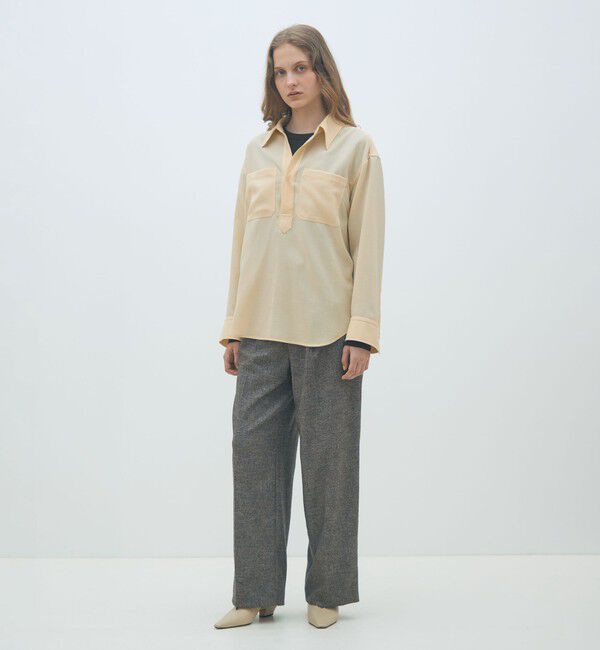 MACPHEE「ウールジョーゼット プルオーバーシャツ」|シャツ・ブラウス|