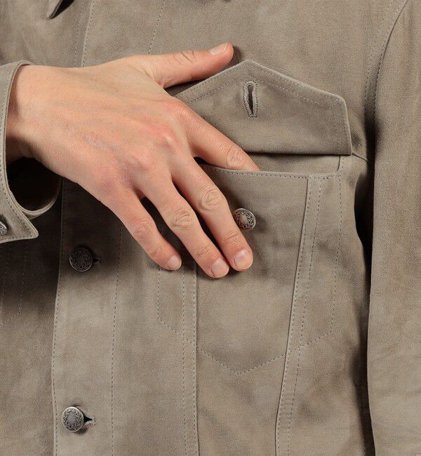 TOMORROWLAND MENS「【別注】EMMETI ラムスエード トラッカージャケット」|ブルゾン・スタジャン|